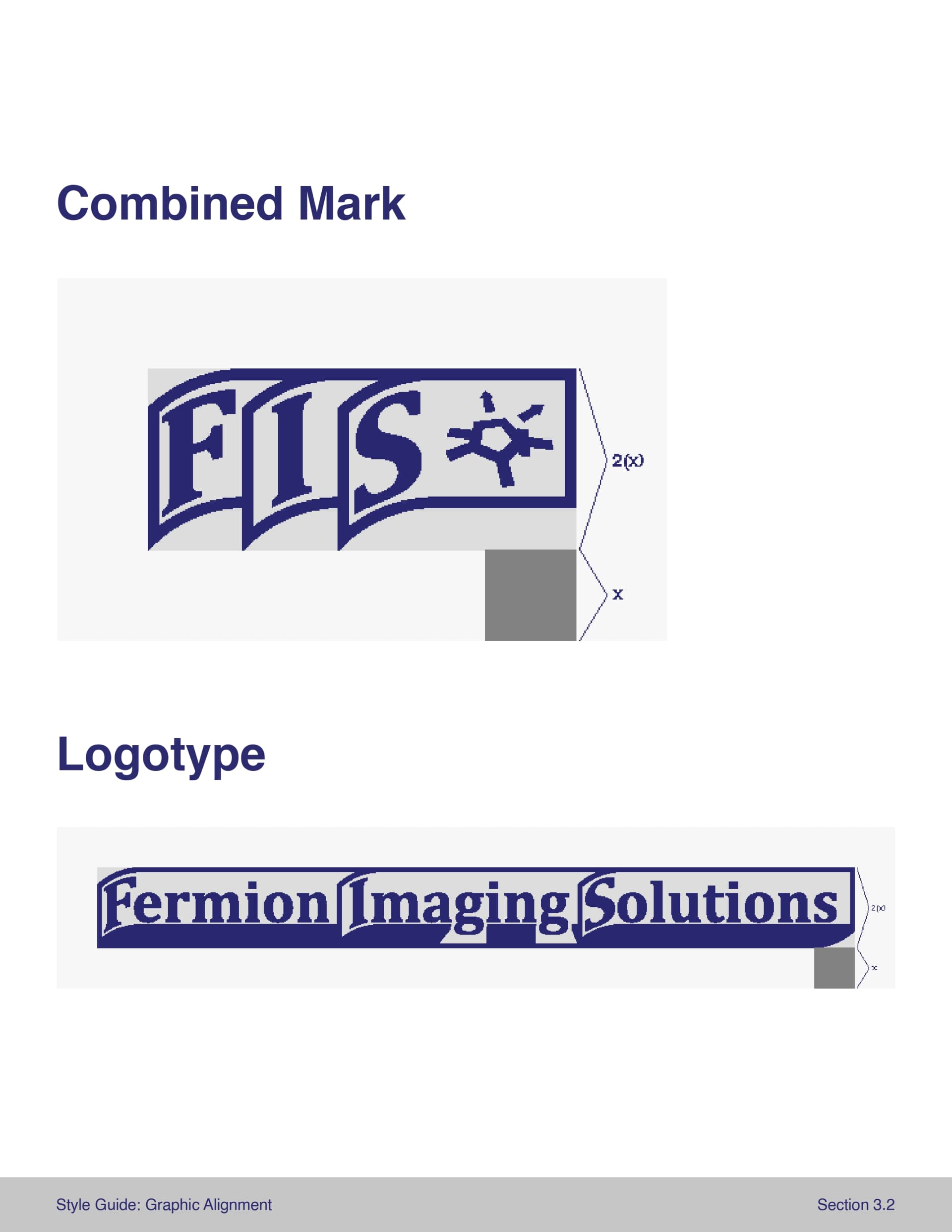 Fermion Imaging Solutions combined mark showing FIS lettermark with logomark integrated